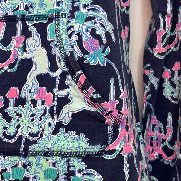 Lilly Pulitzer Long sleeve Navy Button up top xxs EUC - Picture 4 of 10